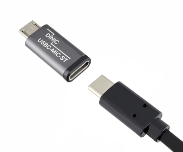DINIC Adapter, Micro Stecker auf USB C Buchse, 3 Stück Alu, space grey